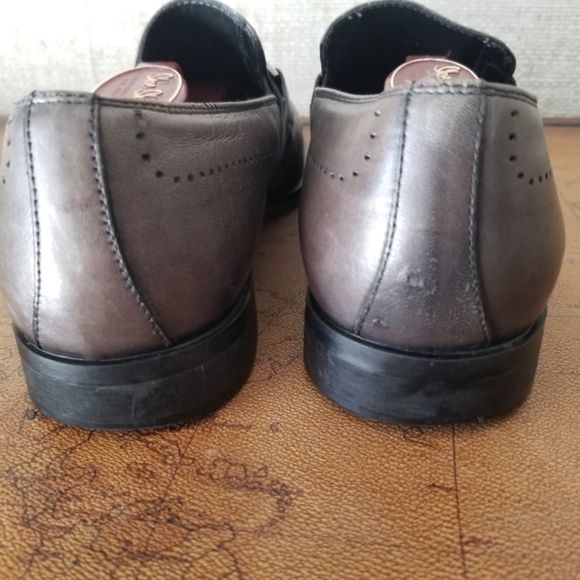 HUGO BOSS- Men’s Leather Loafer Slip-on Dress Shoe Pewter/Gray US 7.5 UK 6.5 - Picture 8 of 16